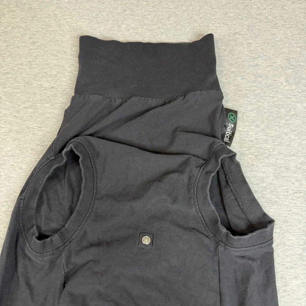 Suitical Happy Recovery Dog Recovery Suit D-L Black Cotton/Lycra Washable